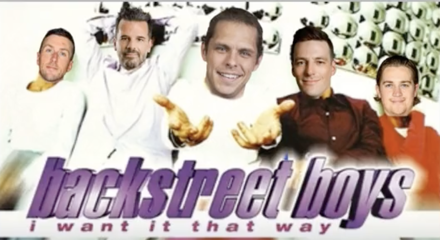 HAHA ... Martin Biron se prend pour un BACKSTREET BOY