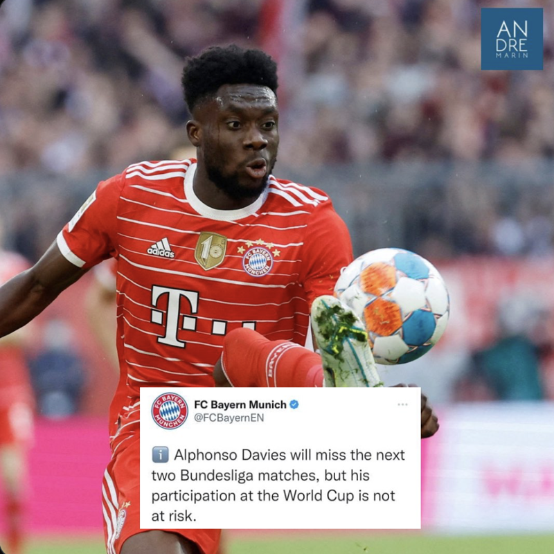 Le FC Bayern nous rassure... Alphonso Davies...