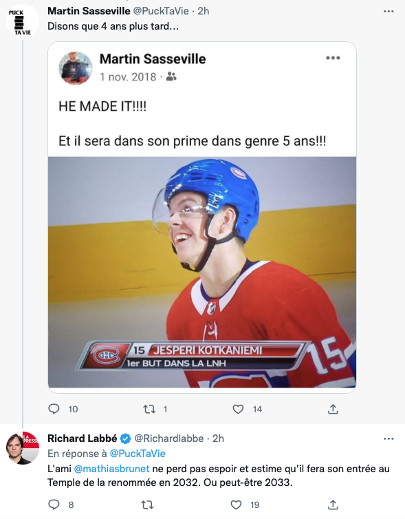 Mathias Brunet RIDICULISÉ...à cause de Jesperi Kotkaniemi....