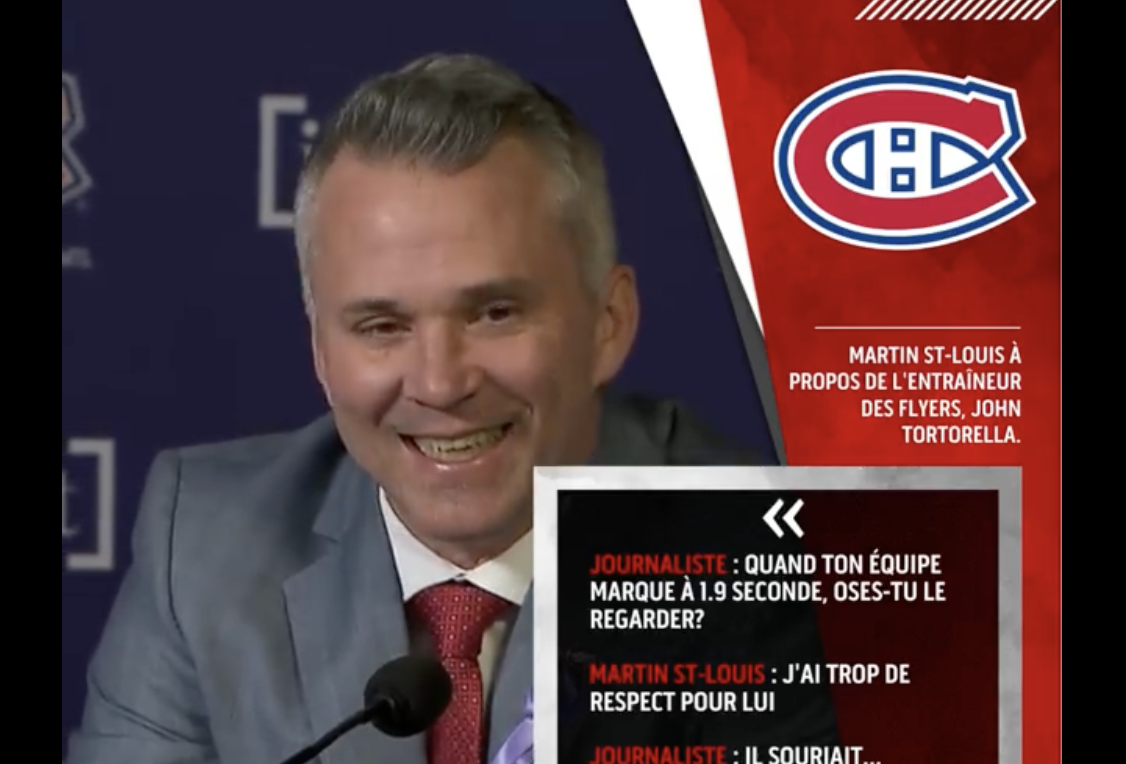 Vidéo: Martin St-Louis...A les journalistes de Montréal à ses PIEDS...