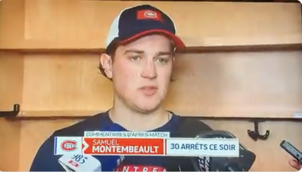 Vidéo: Samuel Montembeault PARLE RAPIDEMENT en SALE....