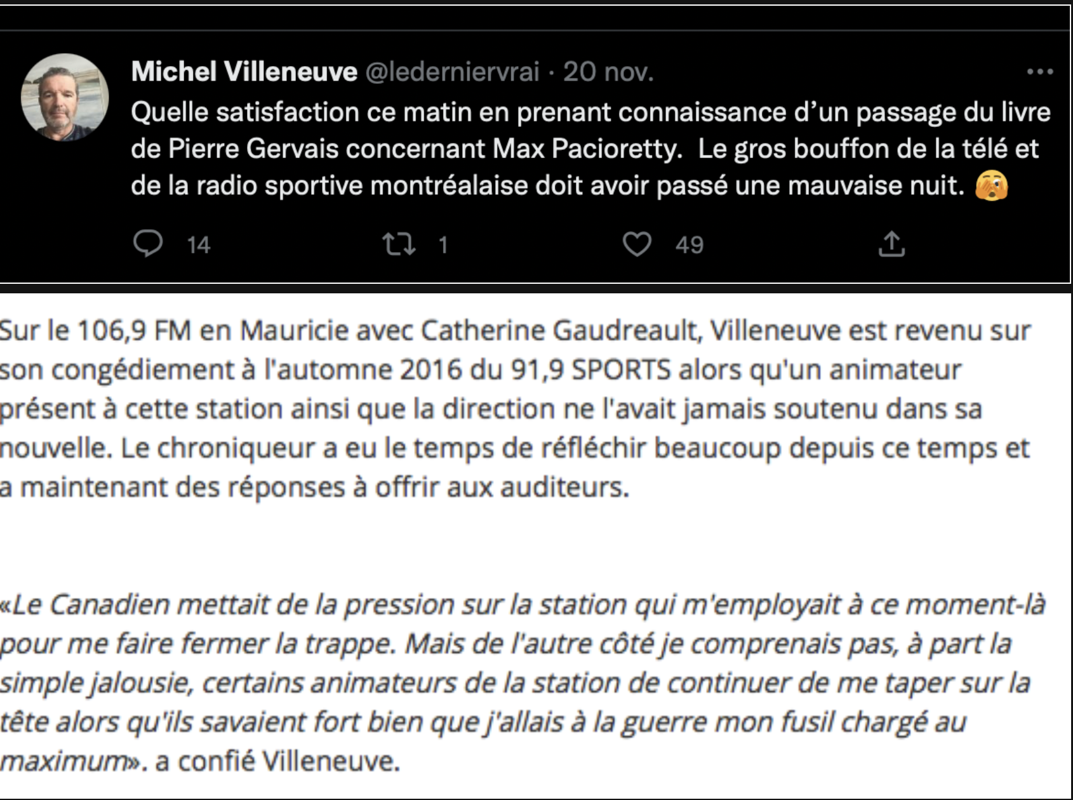 Jean-Charles Lajoie RÉPLIQUE à Michel Villeneuve: la GUERRE fait RAGE...