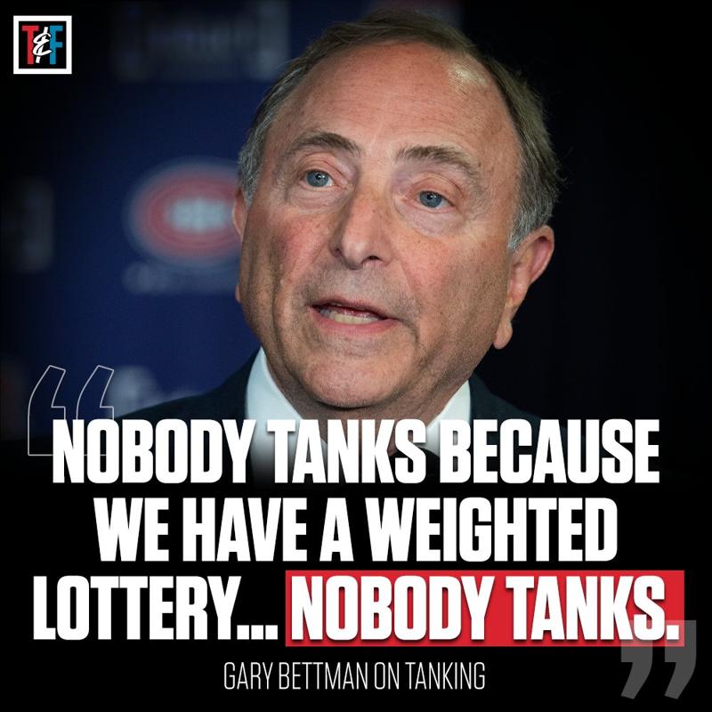 Aucune équipe ne TANK!?!? Gary Bettman nous RIT en pleine FACE!!