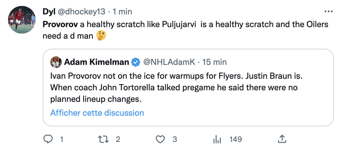 Ivan Provorov à EDMONTON pour Jesse Puljujarvi ?