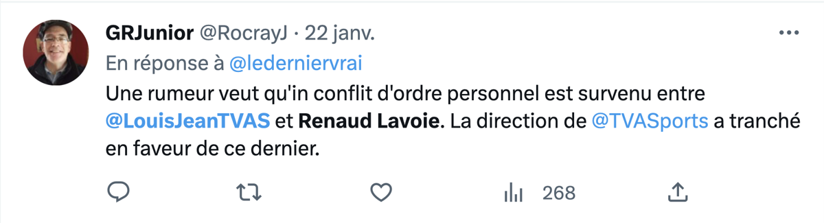 LOUIS JEAN et les RUMEURS de son CONGÉDIEMENT