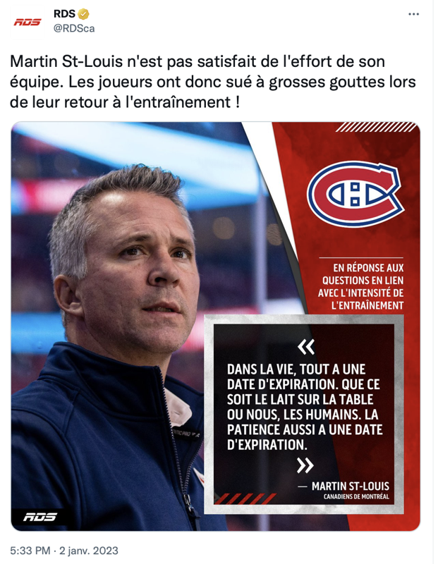 Martin St-Louis et sa PHILOSOPHIE à deux PIASSES