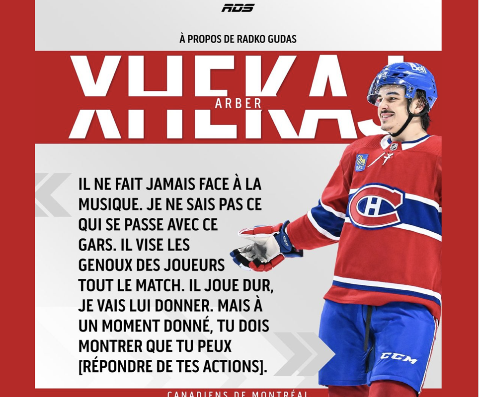 Radko Gudas a entendu les propos d'Arber Xhekaj...