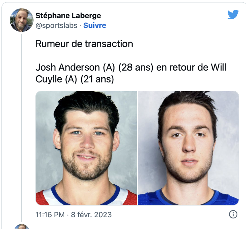 Will Cuylle à Montréal...Oubliez la rumeur...