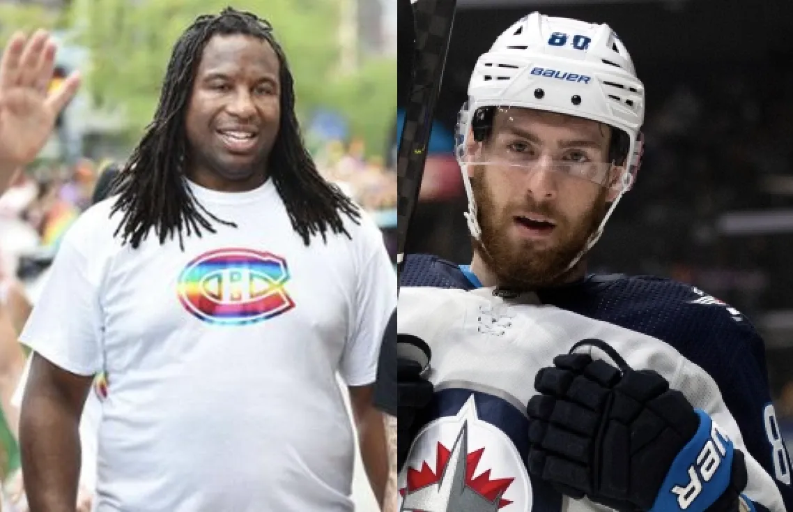 Georges Laraque CHANGE sa CHEMISE avec Pierre-Luc Dubois