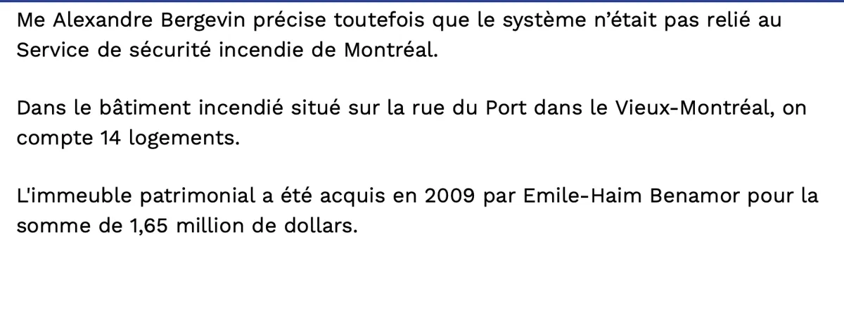 INCENDIE du Vieux-Montréal: le nom de Marc Bergevin...