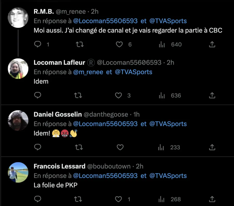 MALAISE à TVA Sports, une publicité de la Voix ENRAGE le public