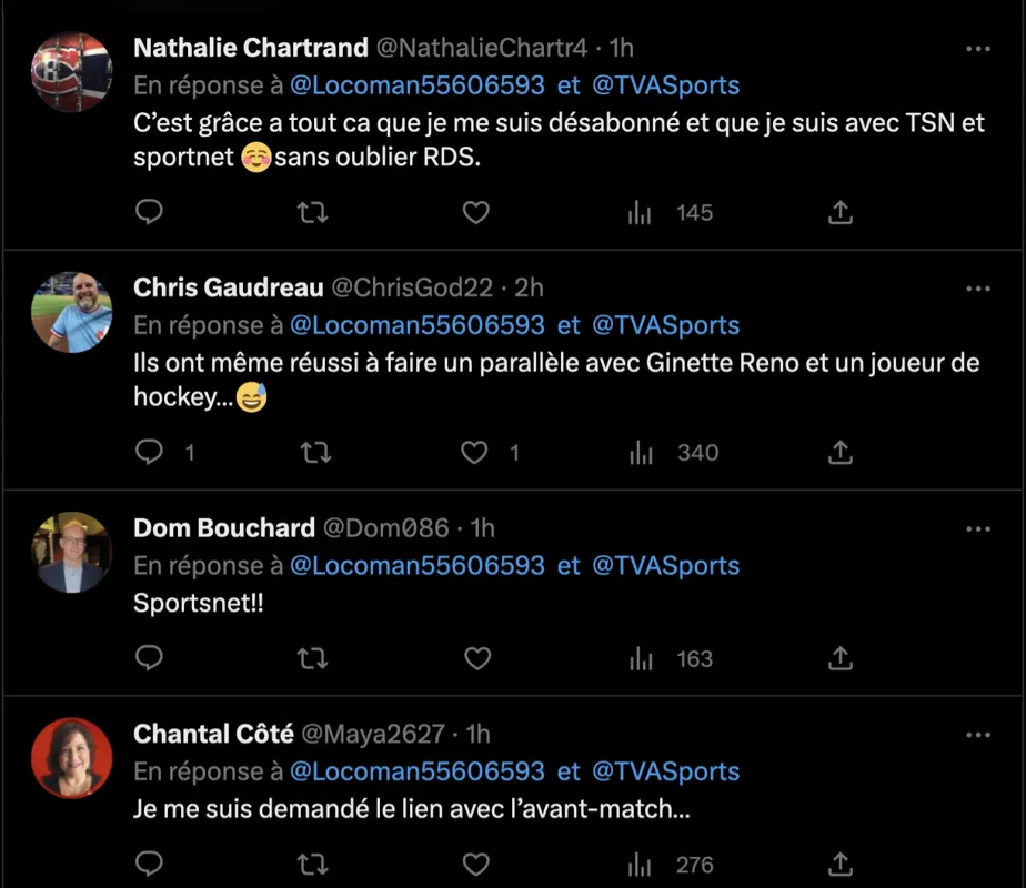 MALAISE à TVA Sports, une publicité de la Voix ENRAGE le public