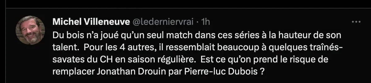 Pierre-Luc Dubois a reçu un avertissement de son père....