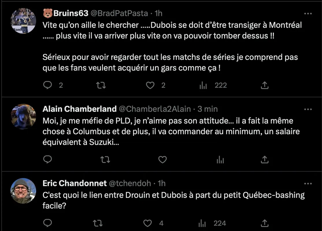 Pierre-Luc Dubois a reçu un avertissement de son père....