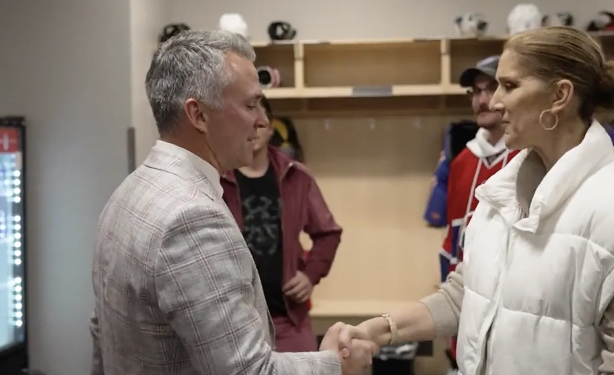 Vidéo: Martin St-Louis nerveux face à Céline Dion