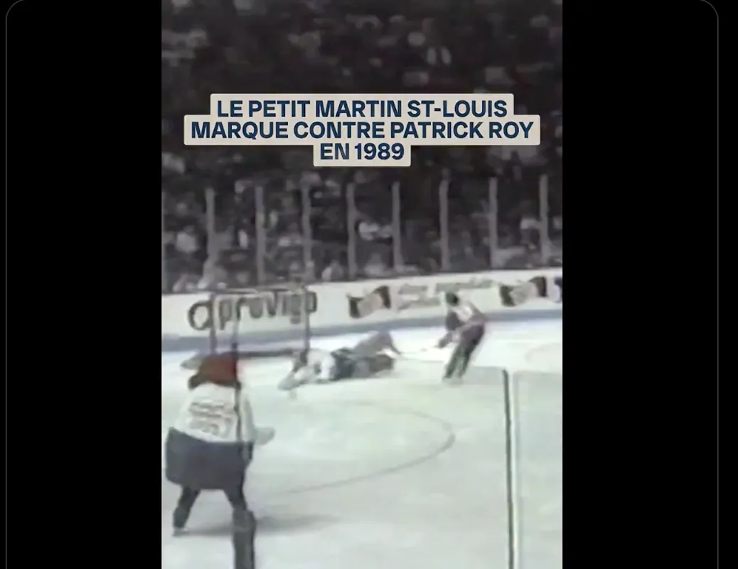 La vidéo de Martin St-Louis à 12 ans qui marque contre Patrick Roy a été retrouvée