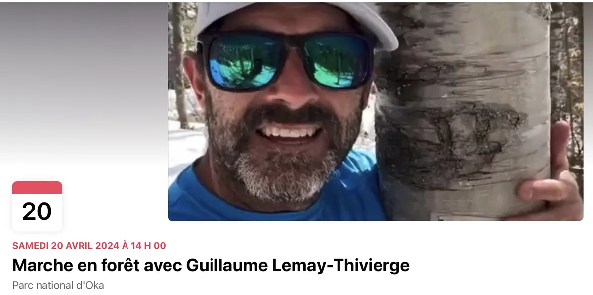 Marche dans la forêt pour Guillaume Lemay-Thivierge: ça va dégénérer