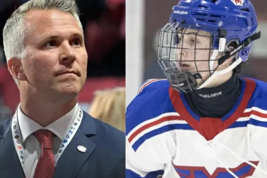 Martin St-Louis auprès de son fils Mason au Connecticut: il refuse les entrevues