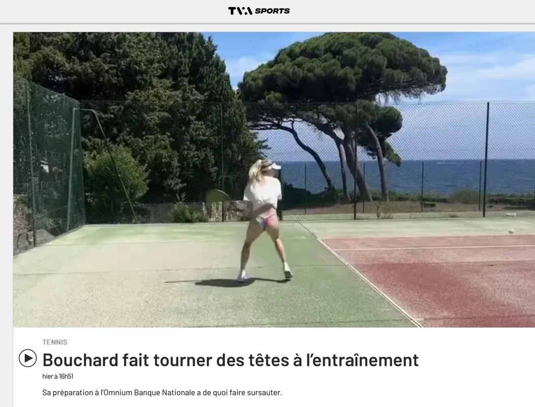 La grave erreur d'Eugénie Bouchard: TVA Sports devrait avoir honte