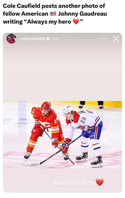 La vérité derrière l'hommage de Caufield à Johnny Gaudreau donne la chair de poule