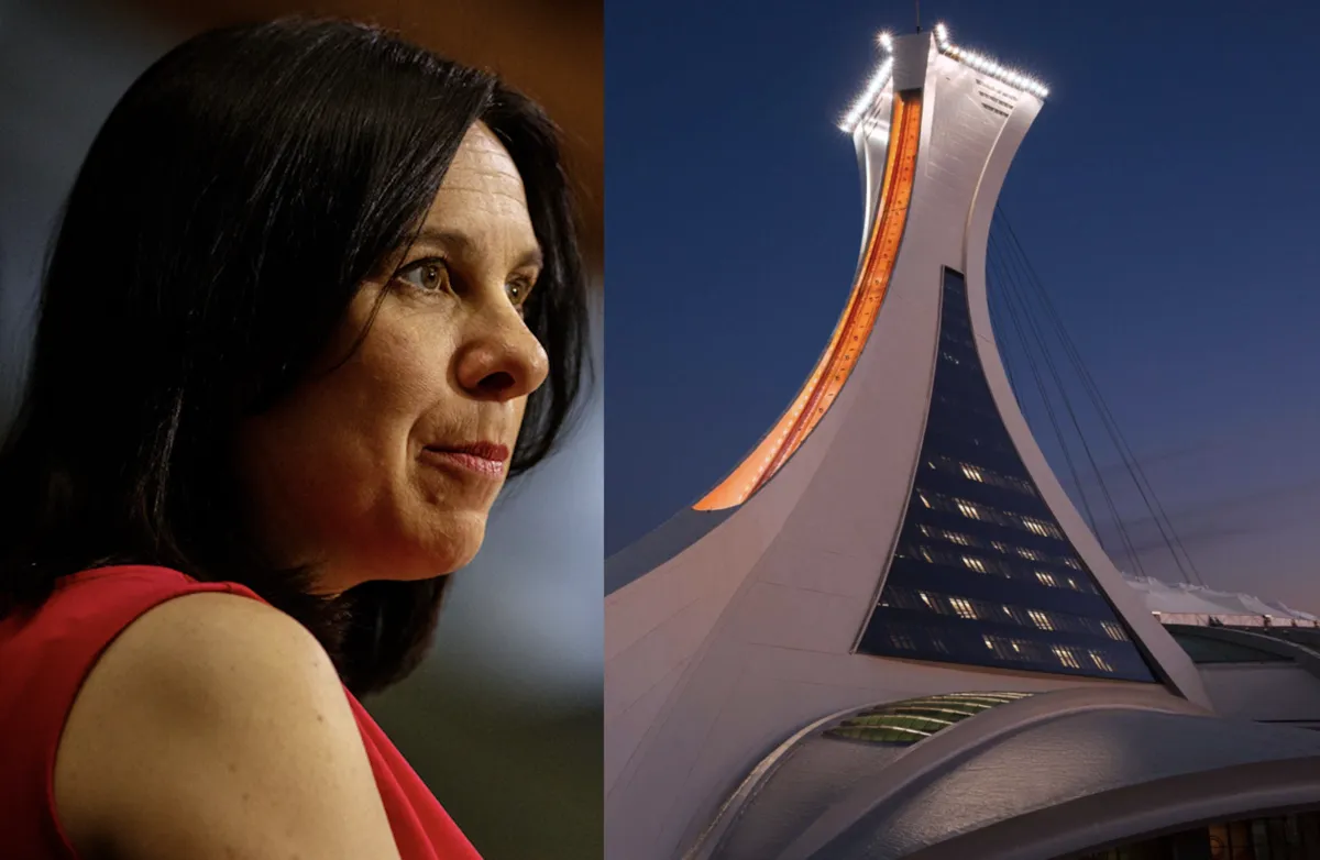 Le stade olympique tombe sur la tête de Valérie Plante: une chute orange