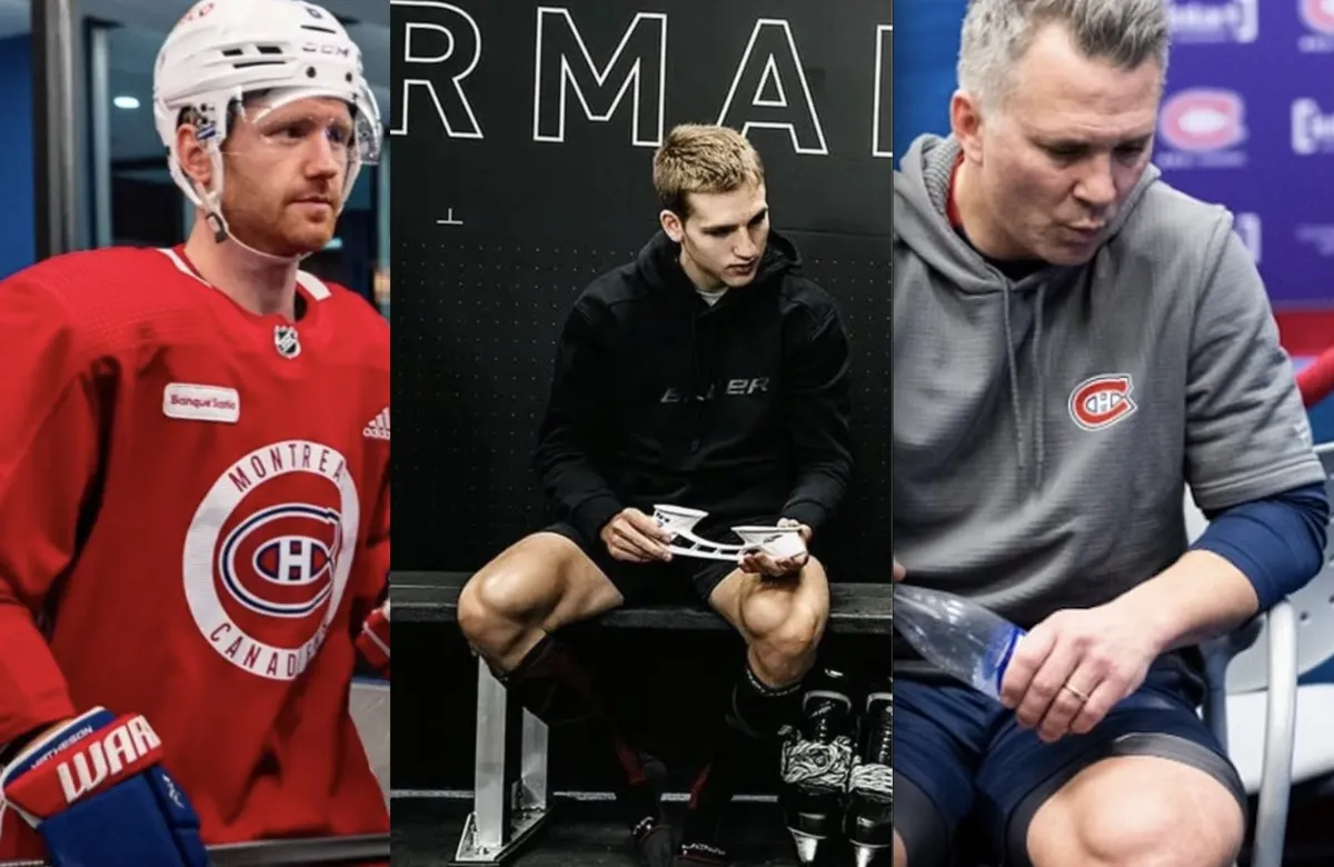 Mike Matheson reçoit les tomates de Martin St-Louis en plein visage