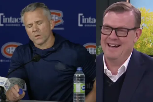 Confrontation entre Martin St-Louis et Martin McGuire: le journaliste frappe un mur