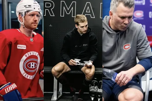 Mike Matheson reçoit les tomates de Martin St-Louis en plein visage