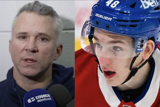 Lane Hutson visé : Martin St-Louis passe son message devant les caméras