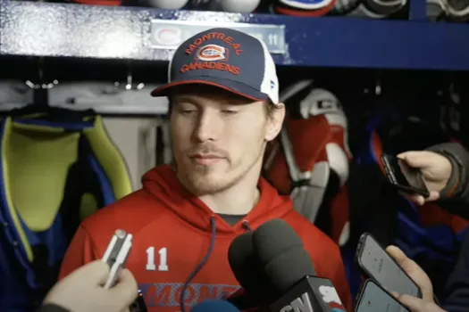 Brendan Gallagher la gorge nouée par l'émotion: un triste message à Kent Hughes