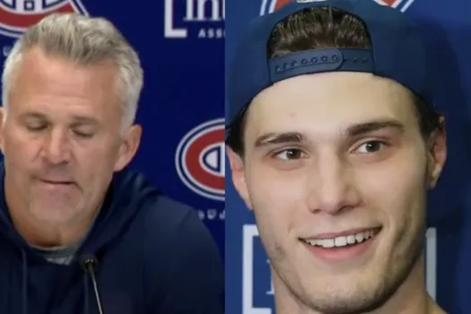 Doigt d’honneur aux médias: Martin St-Louis perd patience avec Juraj Slafkovsky