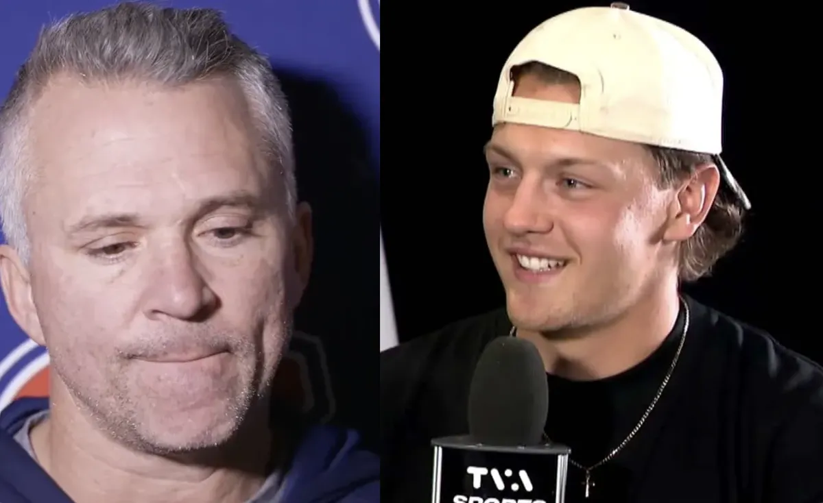 Incompréhension sur la glace: Zachary Bolduc plié en deux sur le banc