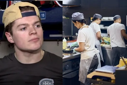 Chair de poule dans la cuisine: Cole Caufield surprend un restaurant