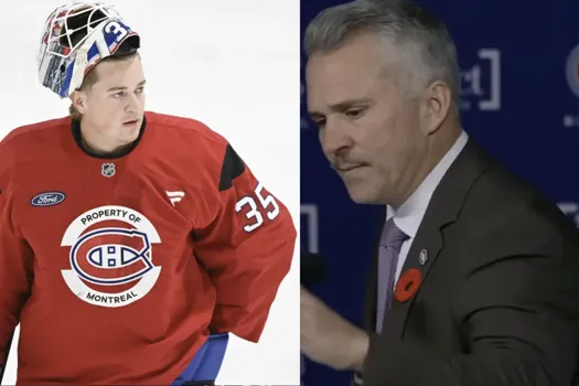 Silence dans la salle de presse: Martin St-Louis tanné des questions sur Samuel Montembeault