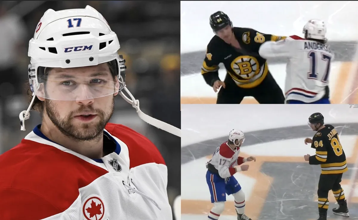 Bagarre de poids lourd au centre de la glace : Josh anderson jette les gants dès la mise au jeu