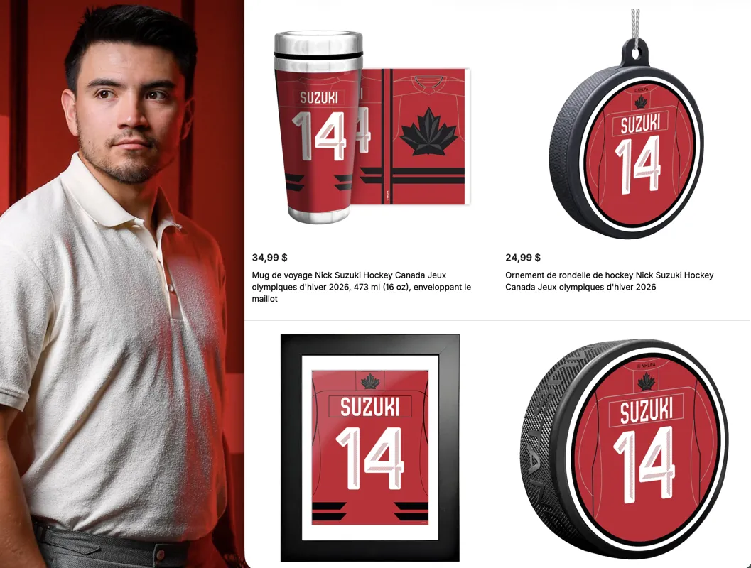 Fuite commerciale: Nick Suzuki envoyé aux Olympiques avec le Canada
