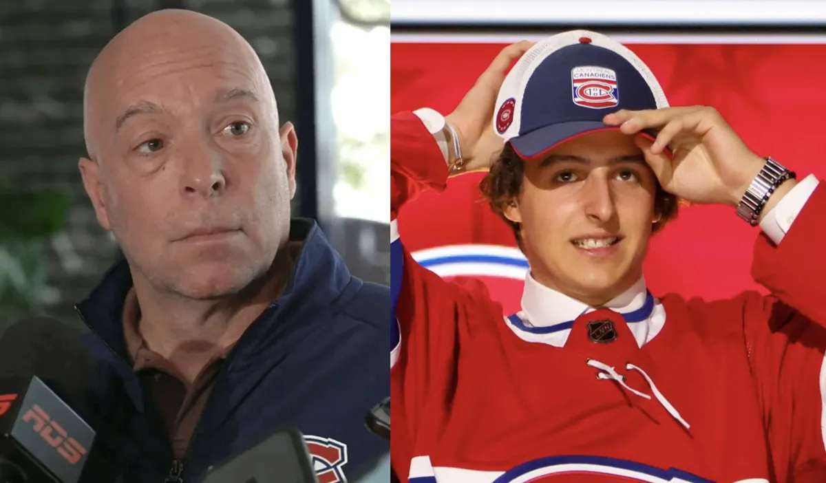 Étrange scène au Centre Bell : Kent Hughes prépare une annonce pour David Reinbacher