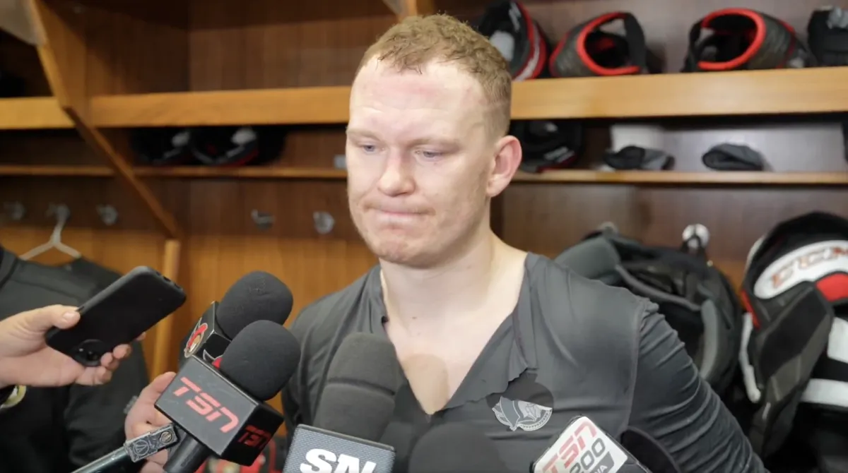 Brady Tkachuk ébranlé à son tour : une scène troublante qui fait réfléchir