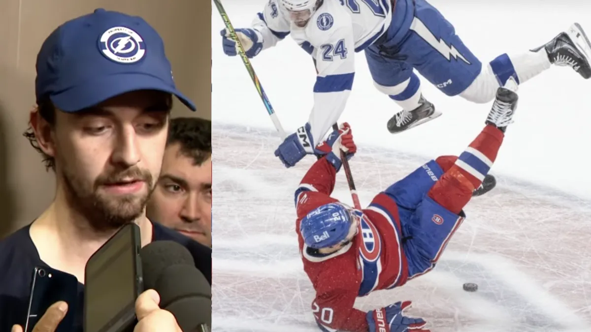 Déclaration baveuse: le bourreau de Juraj Slafkovsky ricane en parlant de sa victime