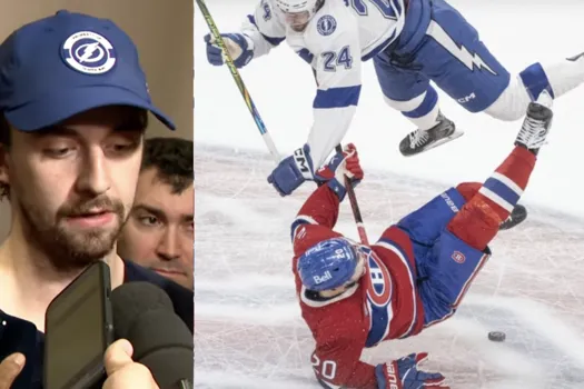 Déclaration baveuse: le bourreau de Juraj Slafkovsky ricane en parlant de sa victime