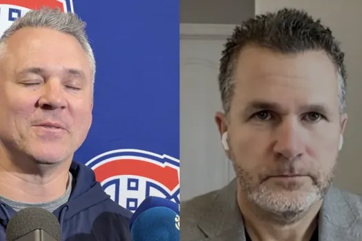 Scène cocasse en salle de presse: Martin St-Louis 