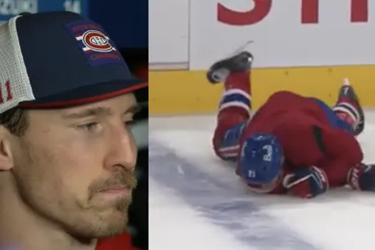 Scène inquiétante à Brossard: Brendan Gallagher ramasse Kaiden Guhle