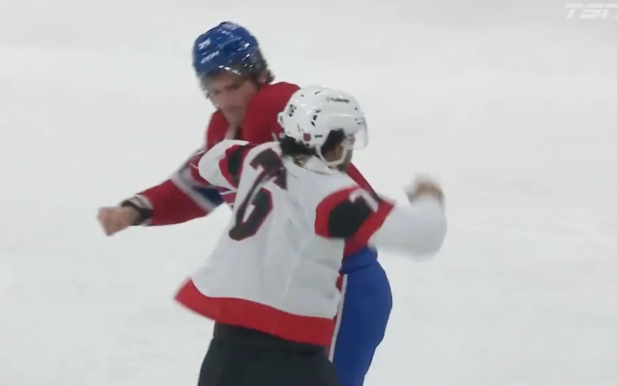 Combat de poids lourds au Centre Bell: Tyler Thorpe renverse un géant de 6 pieds 7