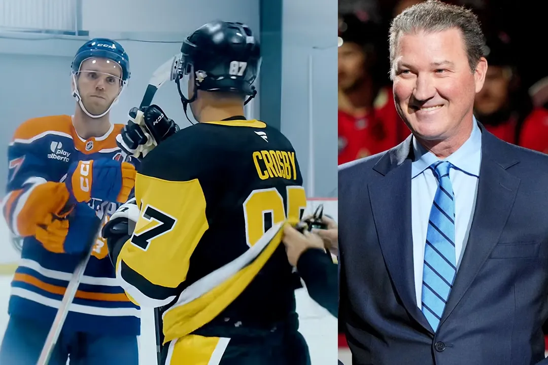Sidney Crosby et Connor McDavid unis par Mario Lemieux à Montréal