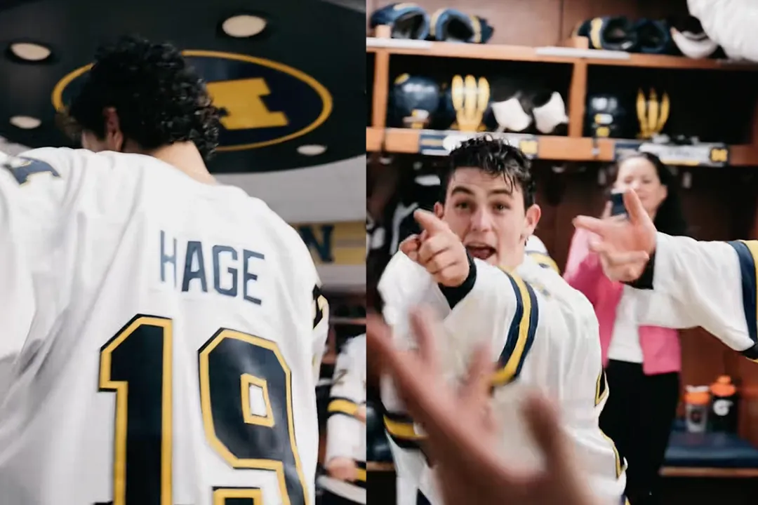 Michael Hage au cœur des célébrations au Michigan : les images du vestiaire donnent des frissons