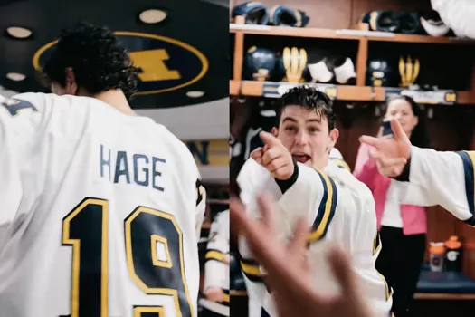 Michael Hage au cœur des célébrations au Michigan : les images du vestiaire donnent des frissons